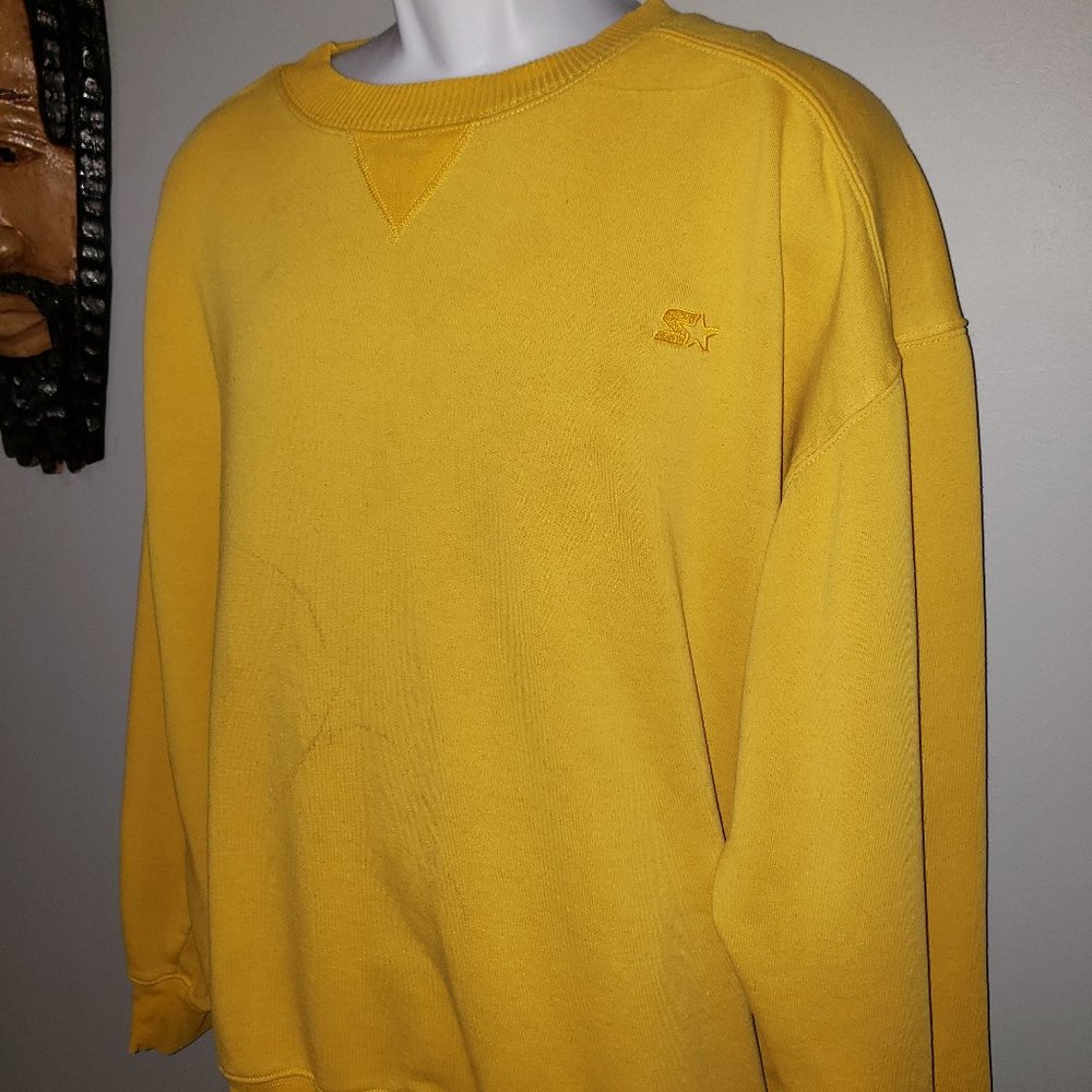 Starter Yellow Stitch Logo Sweatshirt